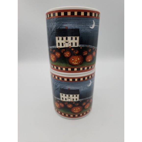 David Carter Brown Pumpkin Hollow pair of Coffee Mugs Sakura by Oneida 2001 - Picture 10 of 12